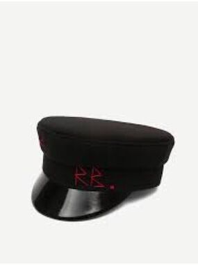 Ruslan Baginsky Black Wool Baker Boy Hat